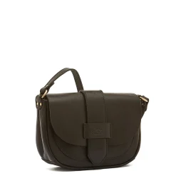 Fausta Small Women's crossbody bag in leather color black