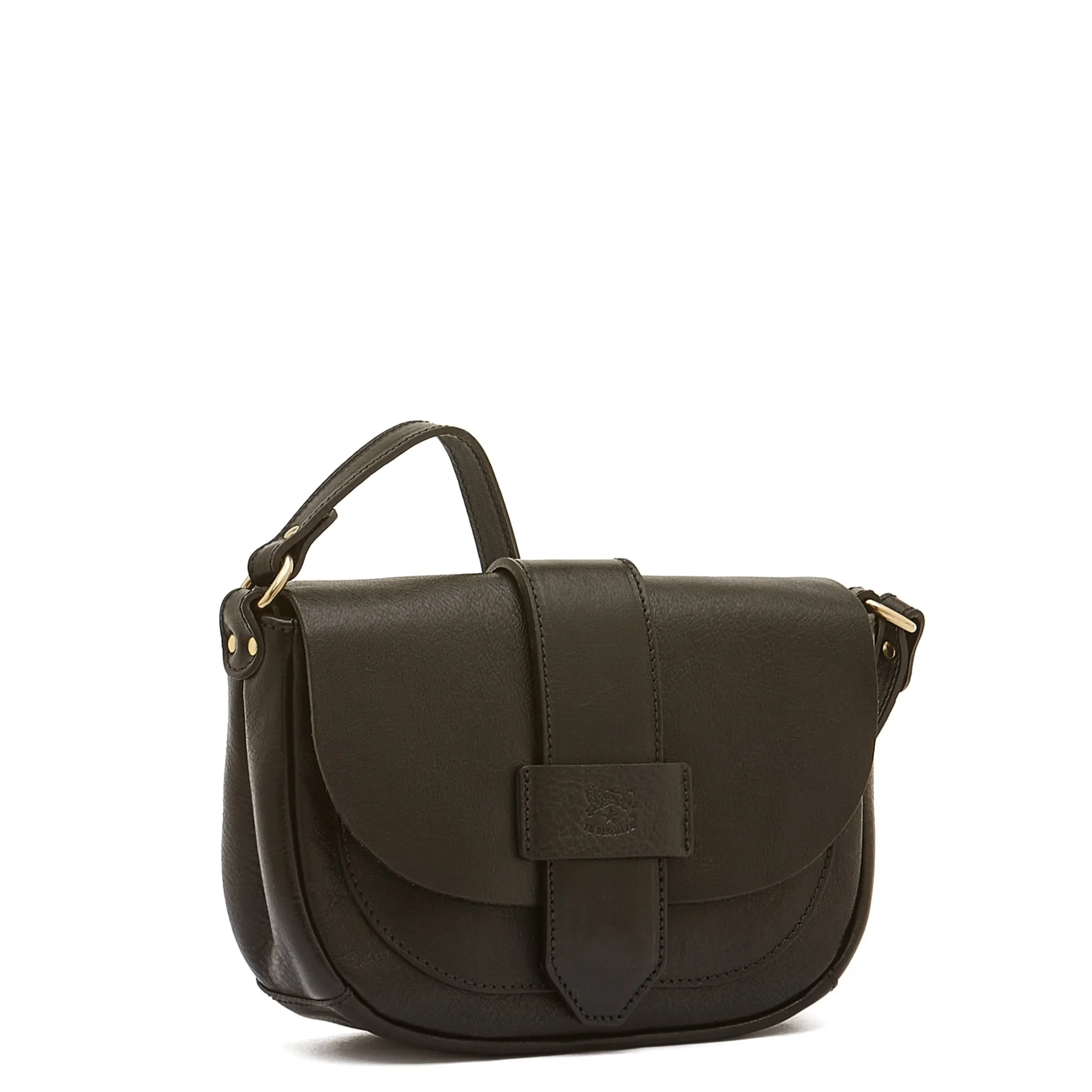 Fausta Small Women's crossbody bag in leather color black
