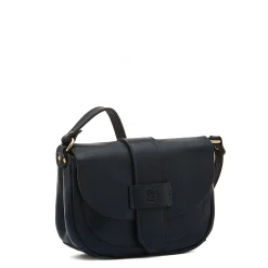 Fausta Small Women's crossbody bag in leather color blue