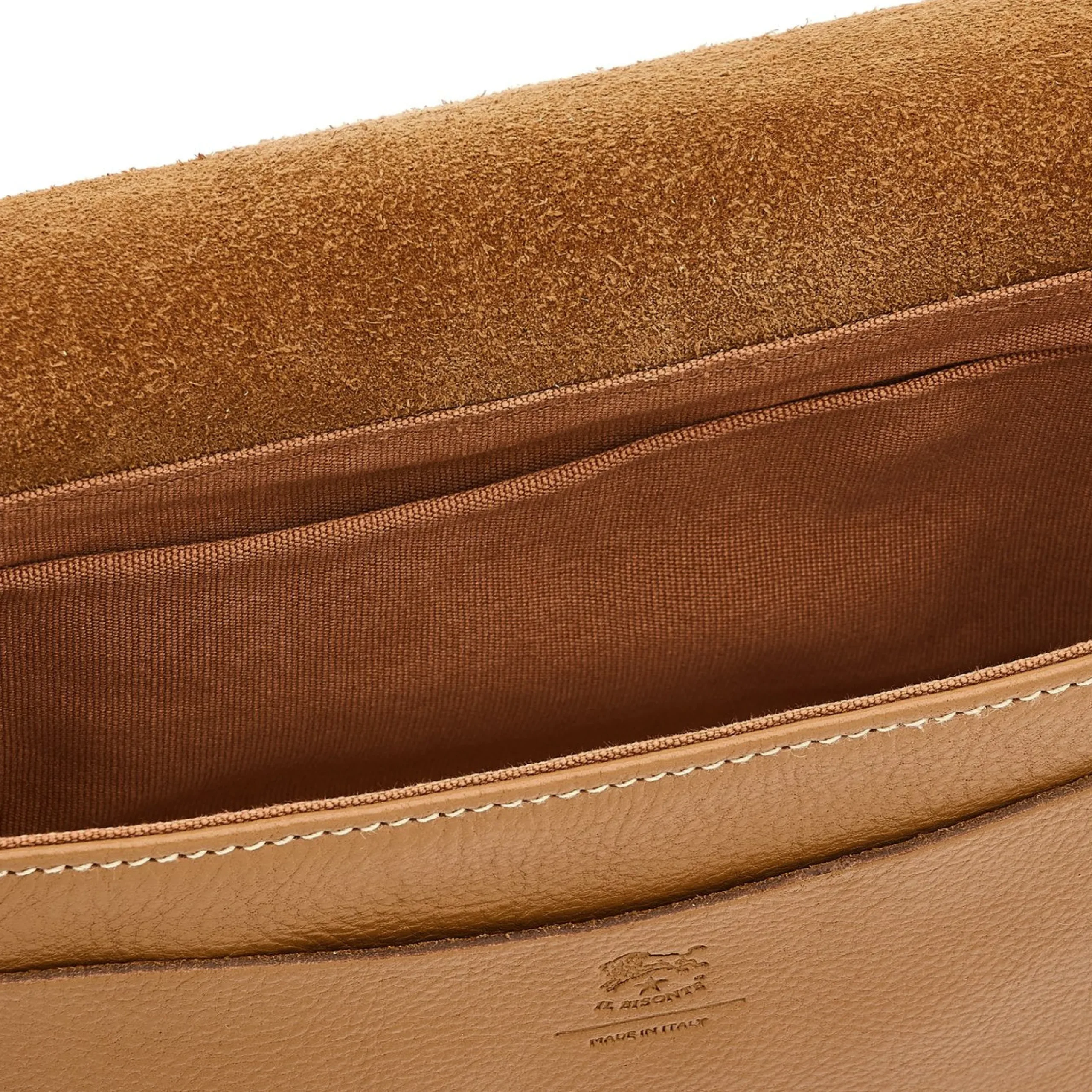 Fausta Small Women's crossbody bag in leather color gianduia