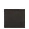 Feniglia Men's bi-fold wallet in leather color black