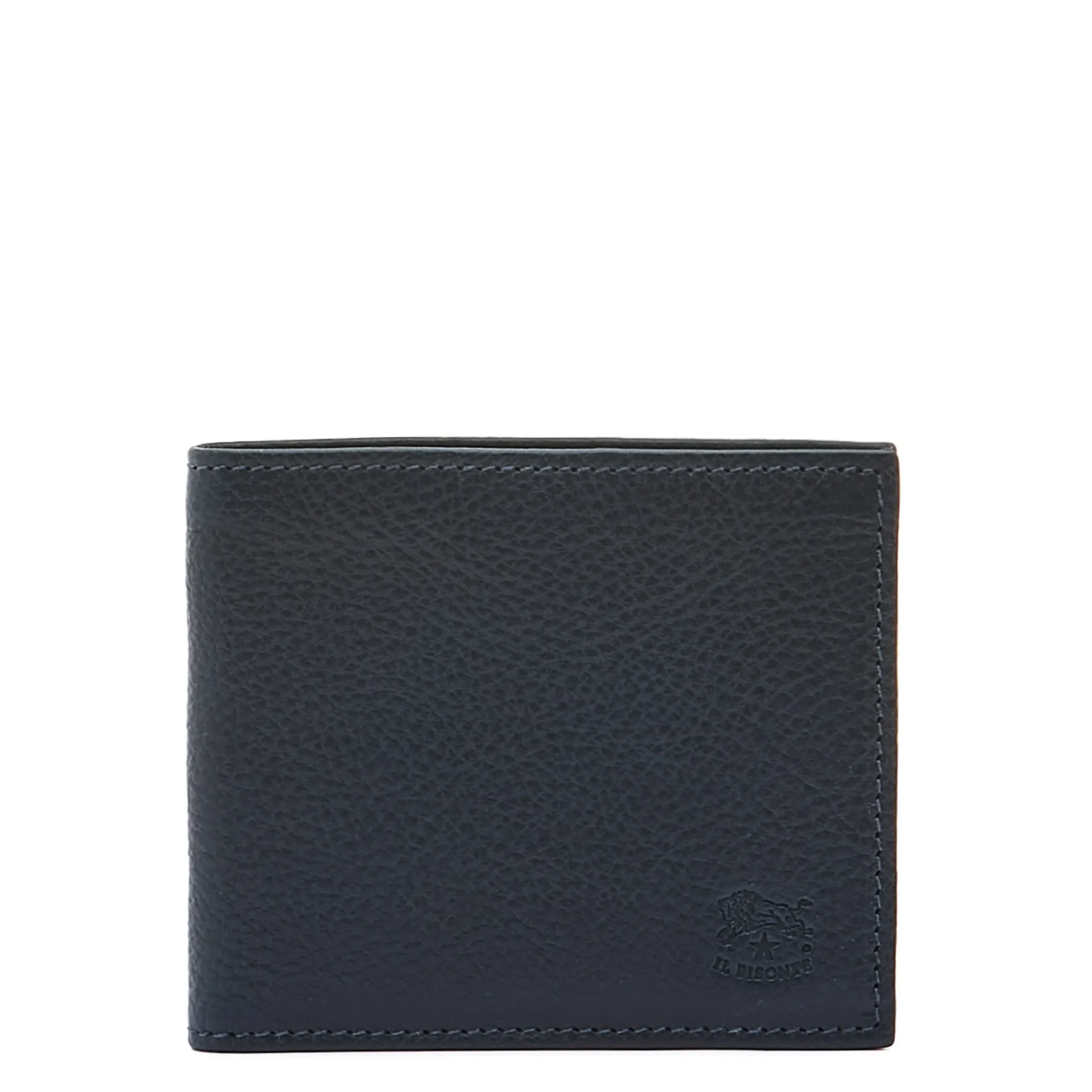 Feniglia Men's bi-fold wallet in leather color blue