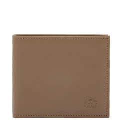 Feniglia Men's bi-fold wallet in leather color light grey