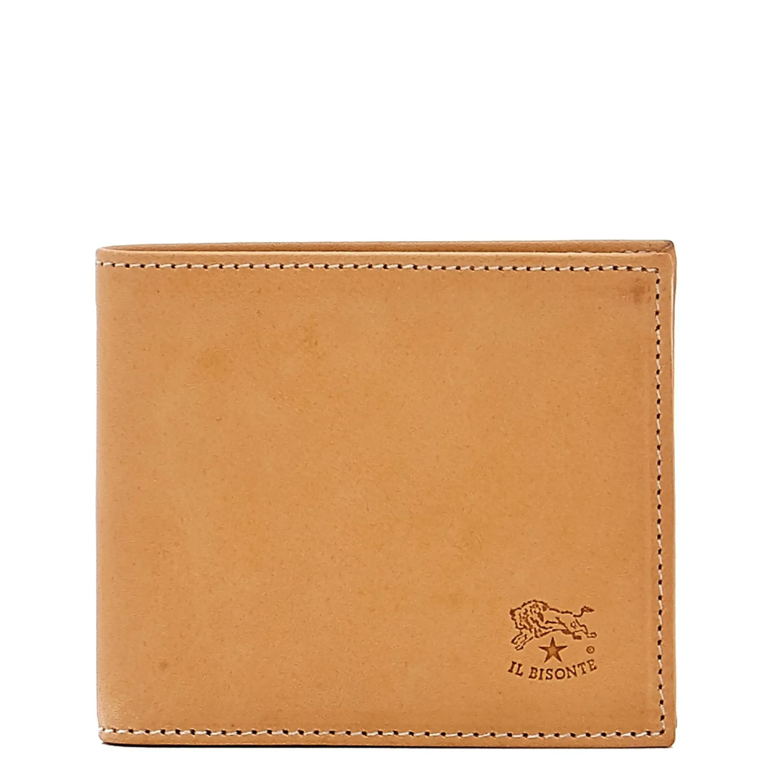 Feniglia Men's bi-fold wallet in leather color natural