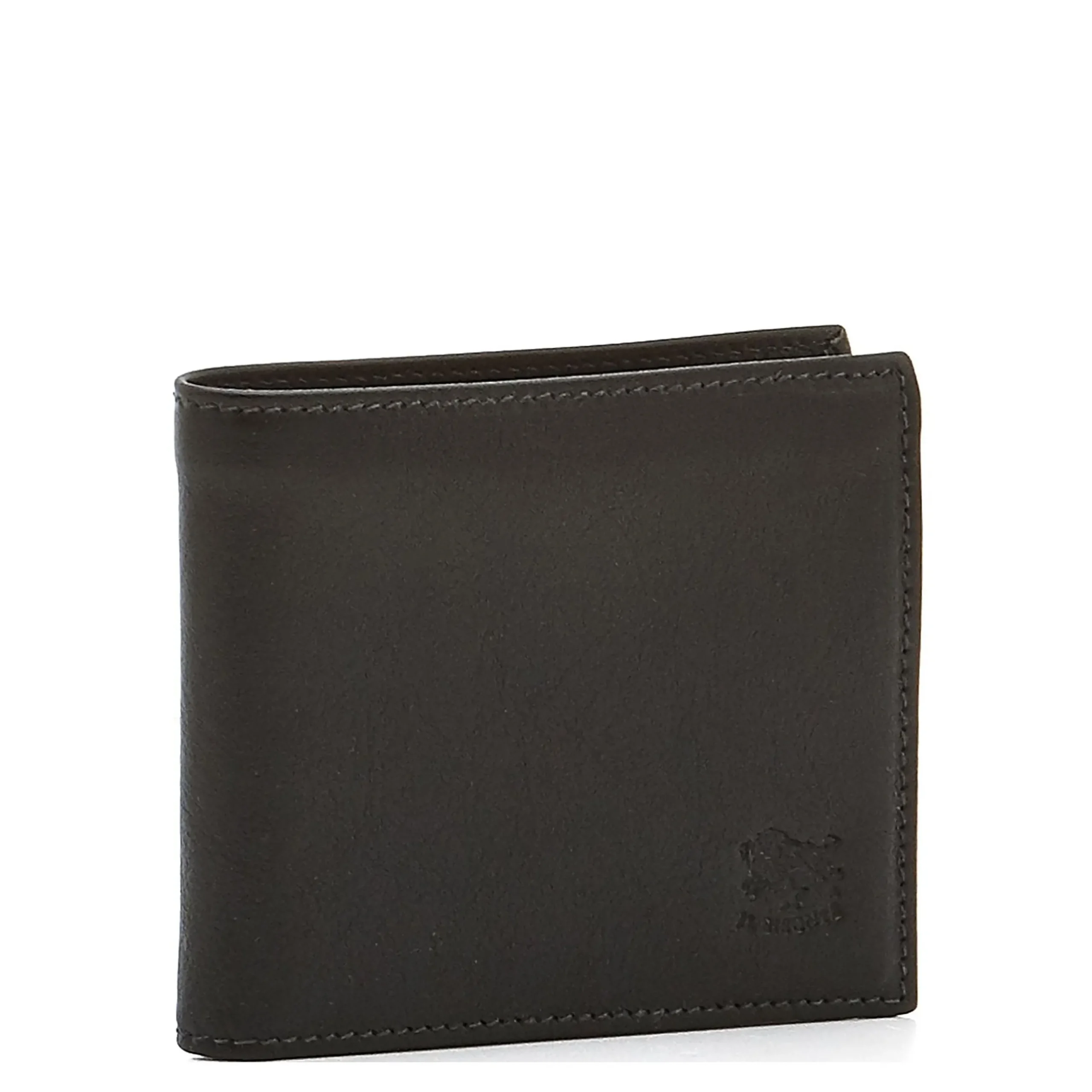 Feniglia Men's bi-fold wallet in leather color black