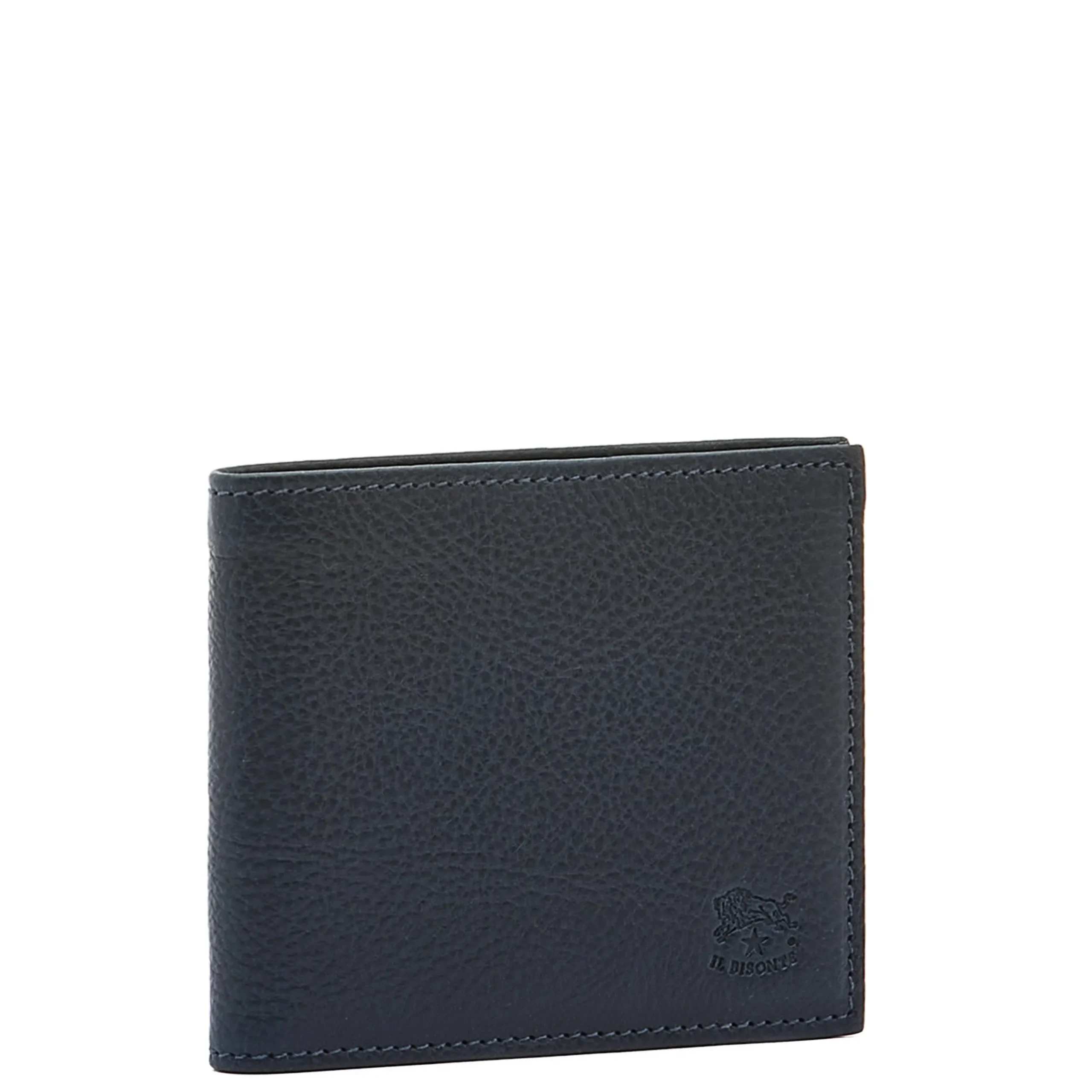 Feniglia Men's bi-fold wallet in leather color blue