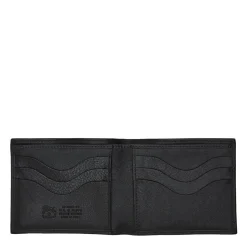 Feniglia Men's bi-fold wallet in leather color black