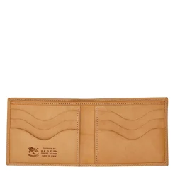 Feniglia Men's bi-fold wallet in leather color natural