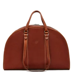 Frame Travel bag in vintage leather color sepia