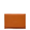Galileo Men's card case in leather color caramel