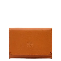 Galileo Men's card case in leather color caramel