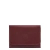 Galileo Men's card case in leather color black cherry