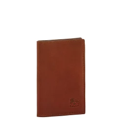 Galileo Men's card case in vintage leather color sepia