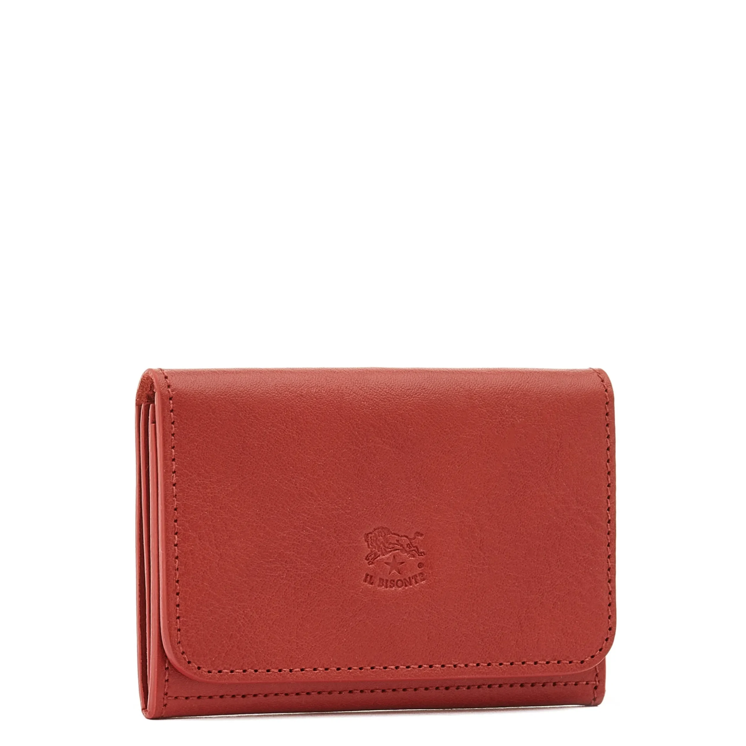 Galileo Men's card case in leather color red