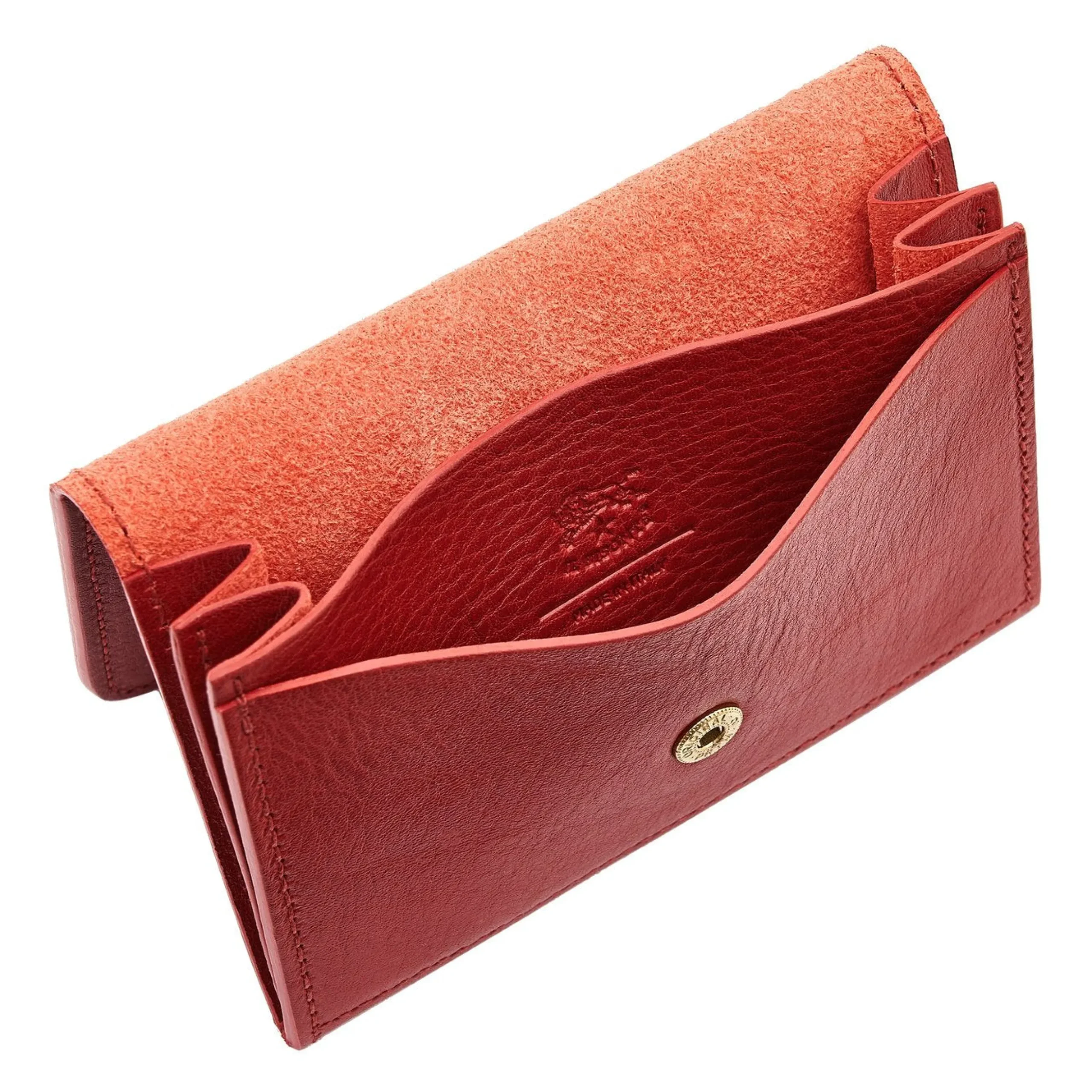 Galileo Men's card case in leather color red