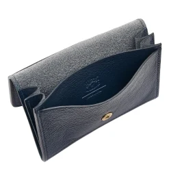 Galileo Men's card case in leather color blue