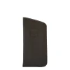 Glasses case in leather color black