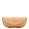 Glasses case in leather color natural