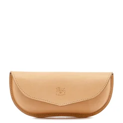 Glasses case in leather color natural