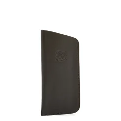 Glasses case in leather color black