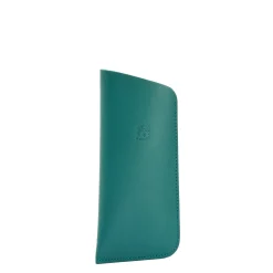 Glasses case in leather color polinesia