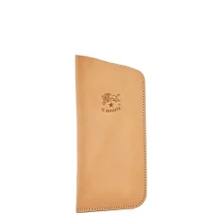 Glasses case in leather color natural