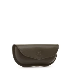 Glasses case in leather color black