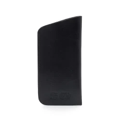 Glasses case in leather color black