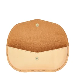 Glasses case in leather color natural