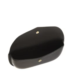 Glasses case in leather color black