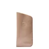 Glasses case in metallic leather color metallic bronze