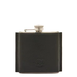 Home Hip flask in leather color black