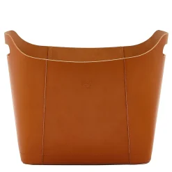 Home Container in leather color caramel