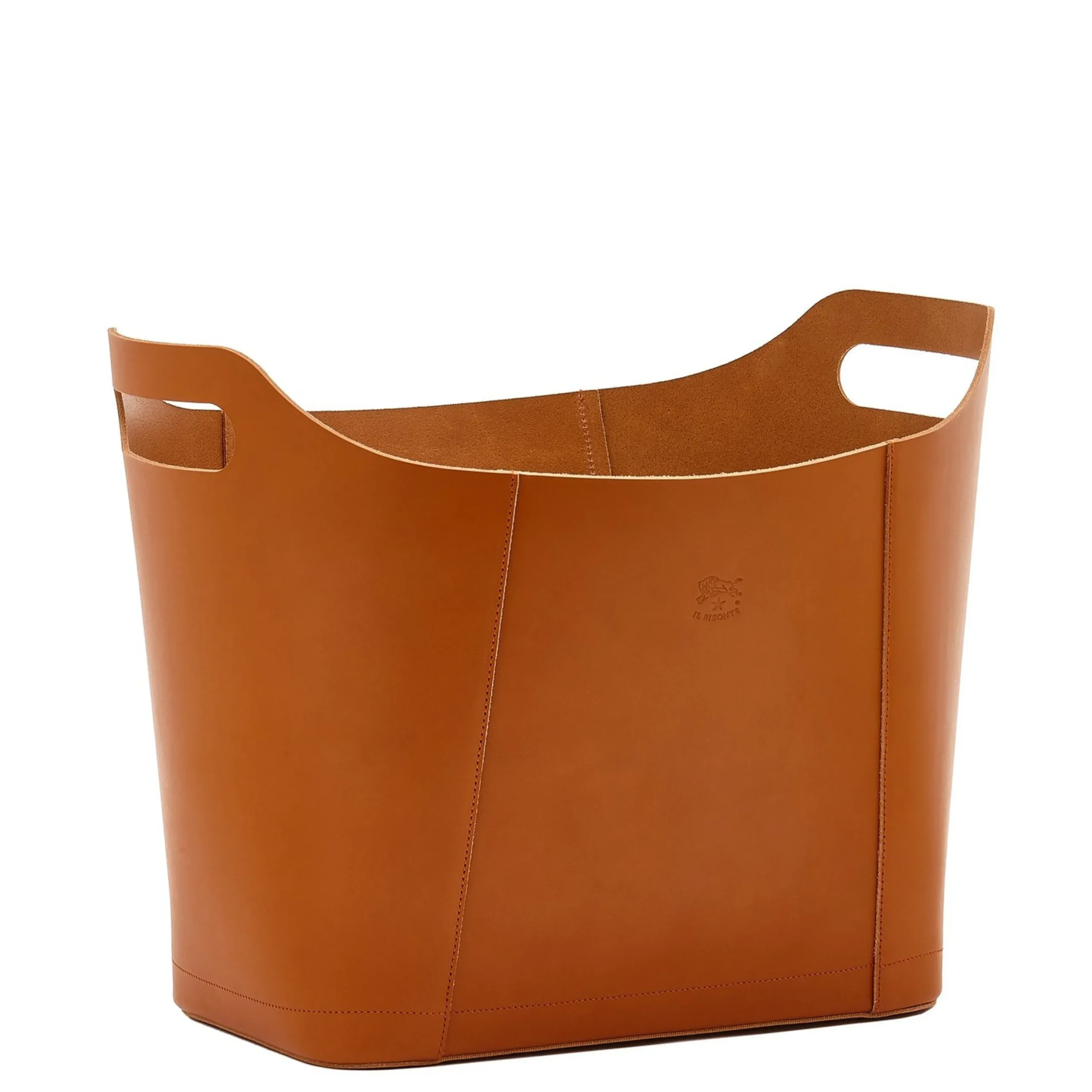 Home Container in leather color caramel