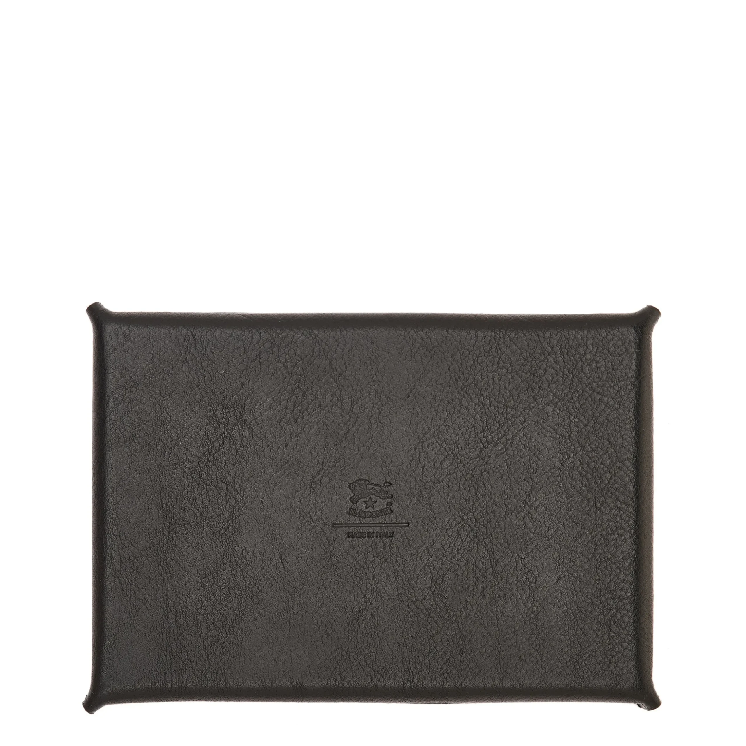 Home Valet tray in leather color black