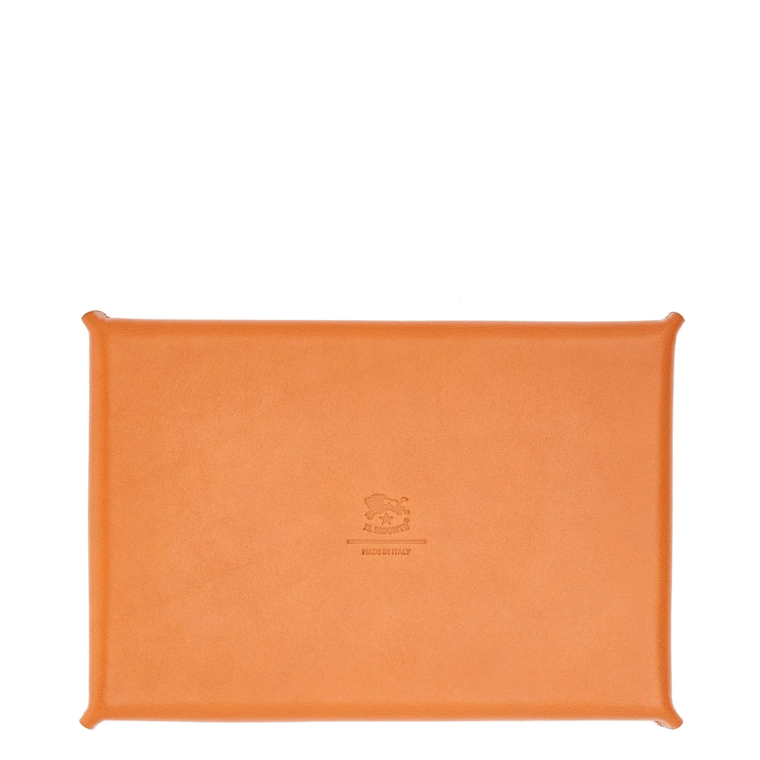 Home Valet tray in leather color caramel