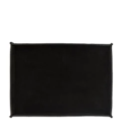 Home Valet tray in leather color black
