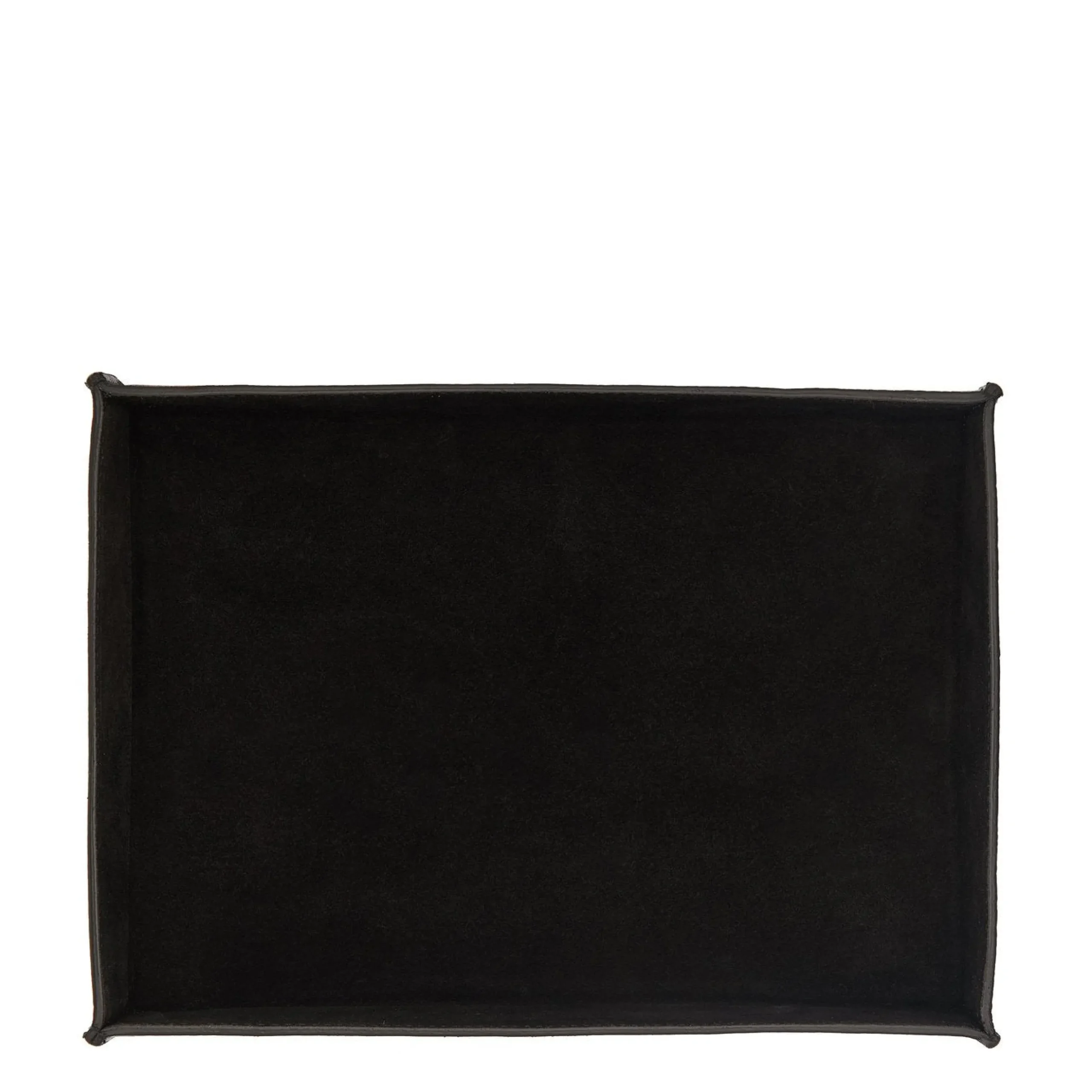 Home Valet tray in leather color black