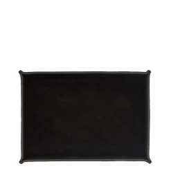 Home Valet tray in leather color black