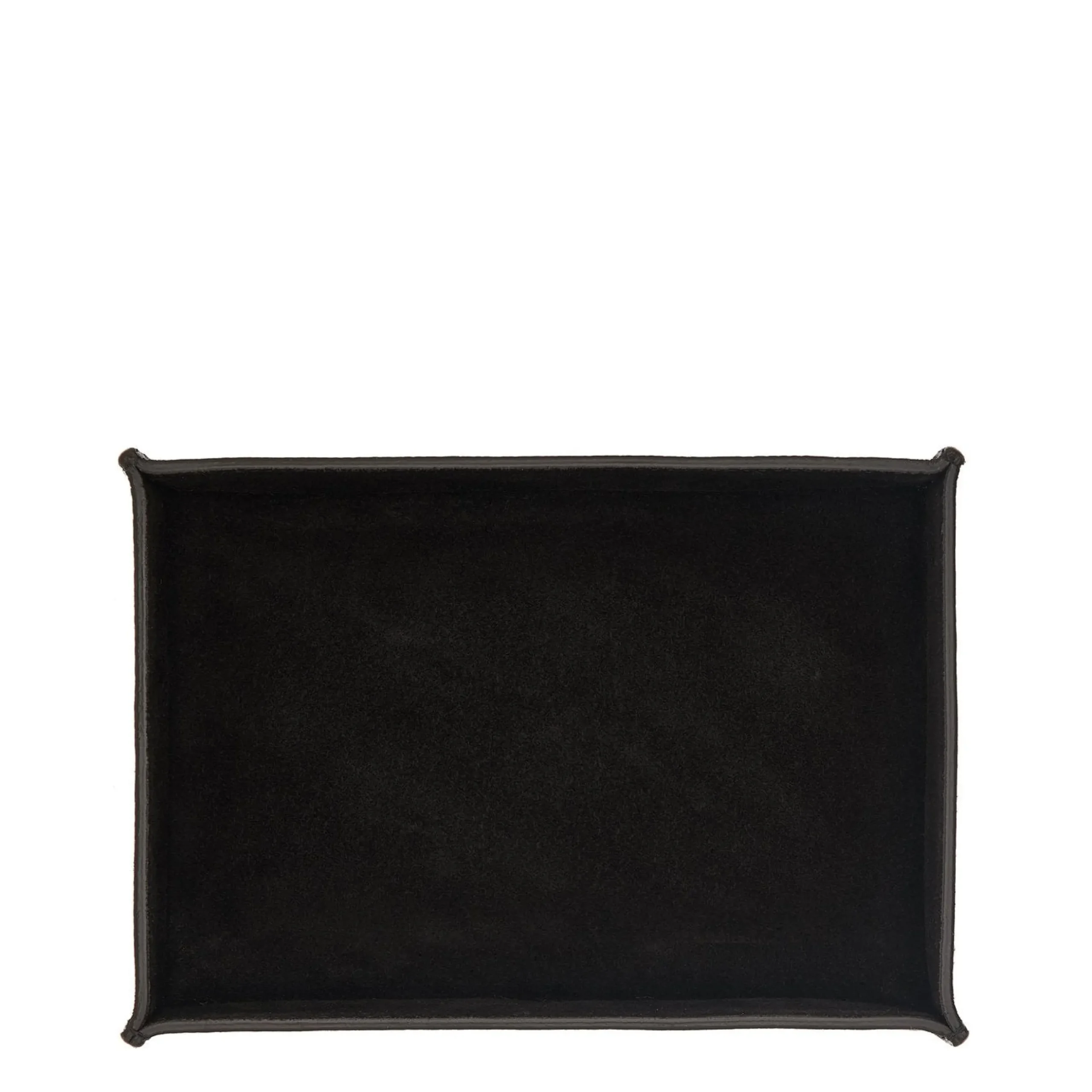 Home Valet tray in leather color black