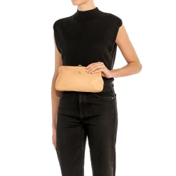 Il bisonte - s. vale Women's clutch bag in leather color natural