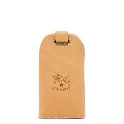 Keyring in leather color natural