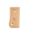 Keyring in leather color natural