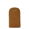 Keyring in leather color gianduia