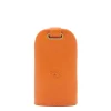 Keyring in leather color orange