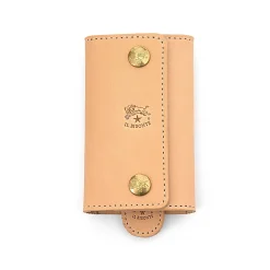 Keyring in leather color natural