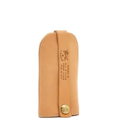 Keyring in leather color natural