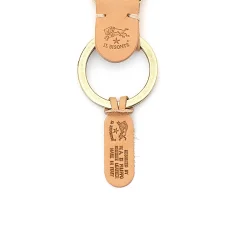 Keyring in leather color natural