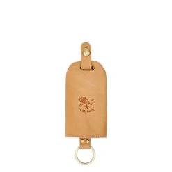 Keyring in leather color natural