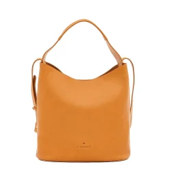 Le laudi Women's bucket bag in vintage leather color natural